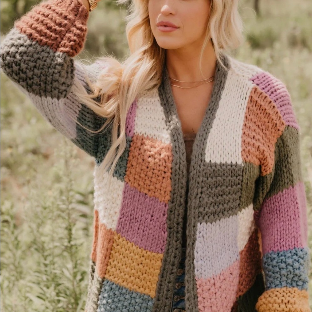 Magnolia Multicolor Patchwork Cardigan - image 3